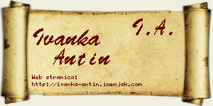 Ivanka Antin vizit kartica
